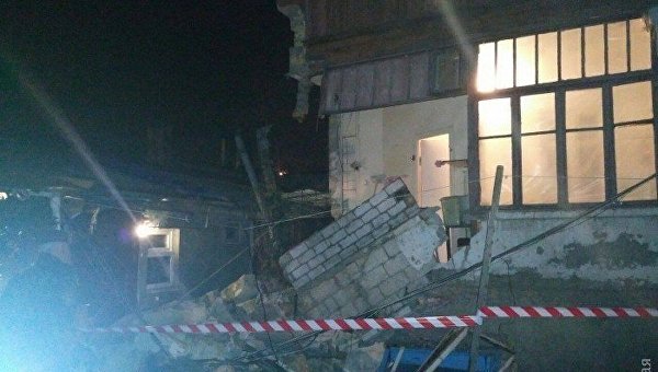 Частичное обрушение жилого дома в Одессе