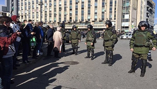 Акция протеста в центре Москвы