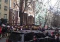 Акция в поддержку задержанных в День Воли в Белоруссии в Киеве