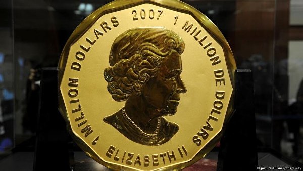 Золотая монета номинальной стоимостью в 1 миллион долларов США