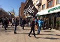 Акция протеста против российских банков в Черкассах