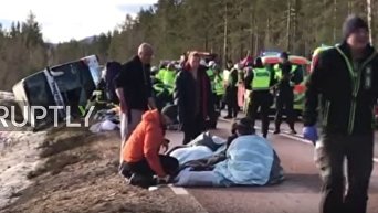 Авария со школьным автобусом в Швеции
