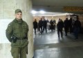 Усиленная охрана киевского метро на фоне взрыва в Санкт-Петербурге