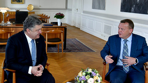Президент Петр Порошенко с премьер-министром Дании Ларсом Люкке Расмуссеном