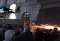 Столкновения в центре Полтавы из-за застройки. Видео