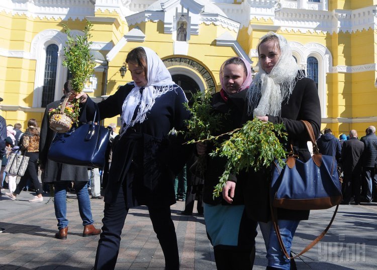 Вербное воскресенье в Киеве