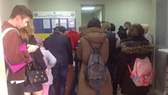 Очередь за оформлением паспортов в Одессе