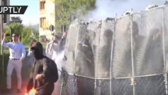 Столкновения манифестантов с полицией в итальянской Лукке. Видео