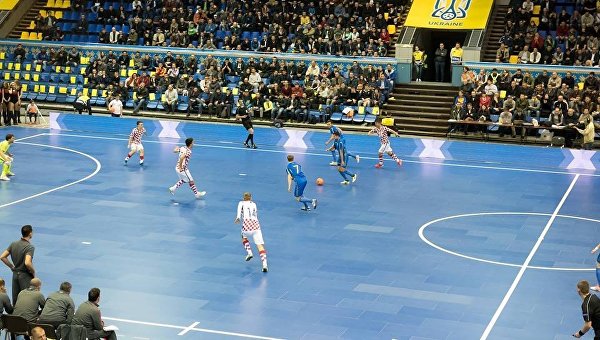 Матч отборочного тура на ЧЕ-2018 по футзалу между сборными Украины и Хорватии