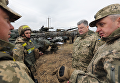 Президент Украины Петр Порошенко в районе разведения сил в Луганской области