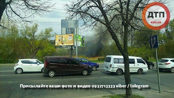 Пожар на Совских ставках в Киеве