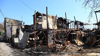 Последствия пожара на Даче Ковалевского в Одессе