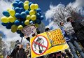 Митинг за цирк без животных в Международный День цирка в Киеве