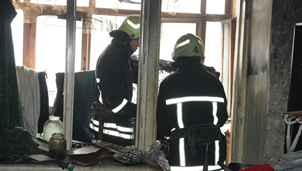 Пожар в пятиэтажке в Запорожье