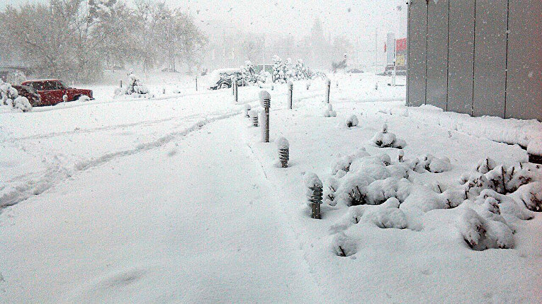 Снегопад в Харькове