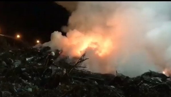 Пожар на Берковцах в Киеве