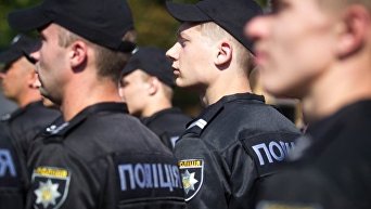 Сотрудники Национальной полиции Украины