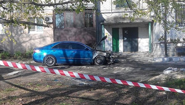 На месте поджога автомобиля в Харькове
