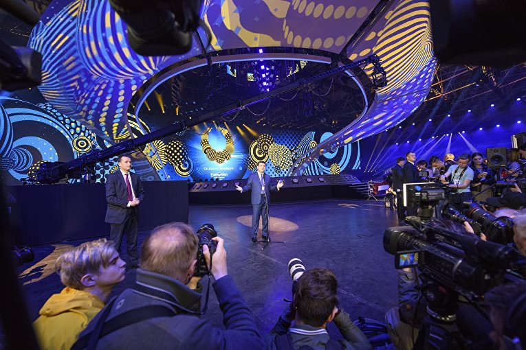 Подготовка к проведению Евровидения в Международном выставочном центре в Киеве