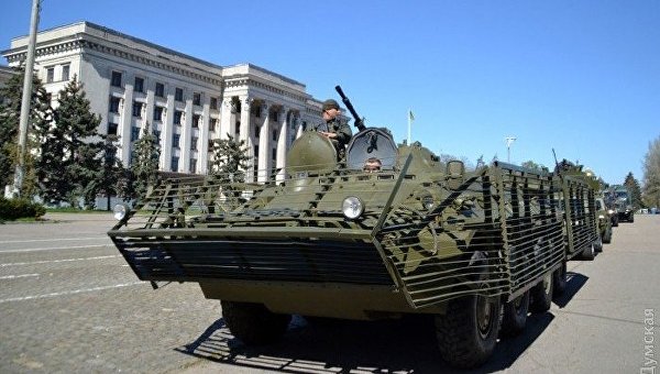 Смотр спецназа полиции и Нацгвардии в Одессе