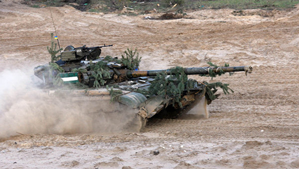 Учения танковой бригады ВСУ под Черниговом