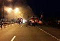 Автобус с украинцами попал в ДТП и загорелся в Тульской области