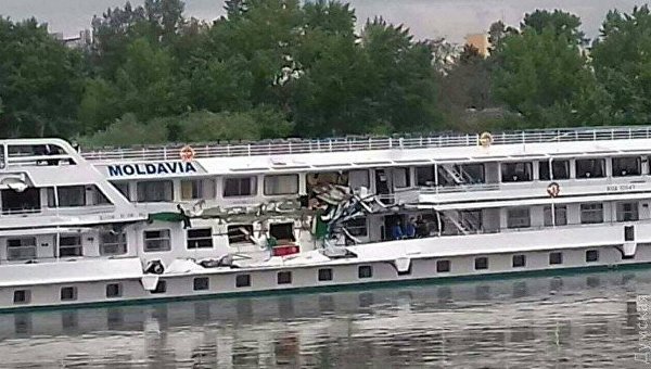 На Дунае столкнулись два судна