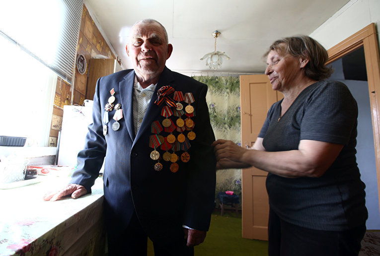 92-летний ветеран Великой Отечественной войны Николай Клепусевич в Белоруссии