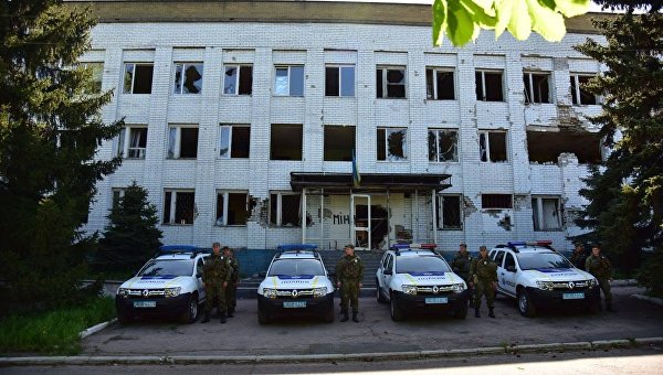 Здание полиции Марьинки