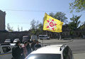 В Одессе задержан мужчина с коммунистическим флагом