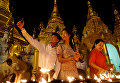 Фестиваль Касон, также известный как День Весака в Янгоне, Мьянма