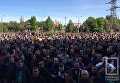 На митинг за повышение зарплат вышло более 1000 работников АрселорМиттал Кривой Рог