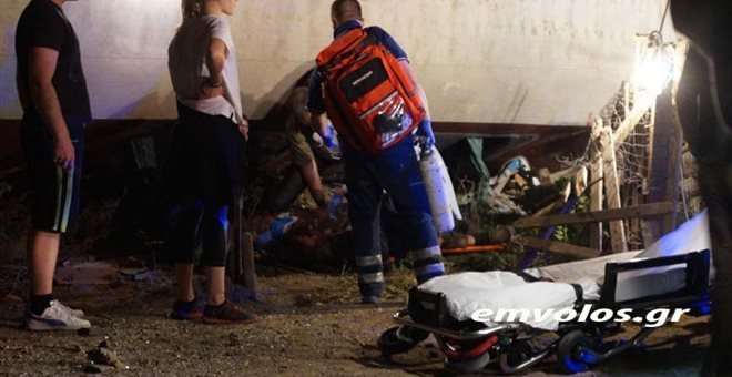 Крушение поезда в Греции