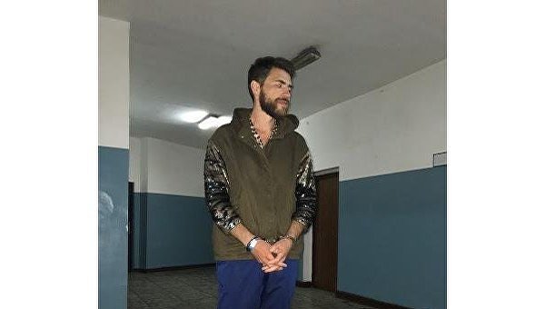 Задержанный пранкер Виталий Седюк, который во время финала Евровидения в Киеве снял штаны на сцене