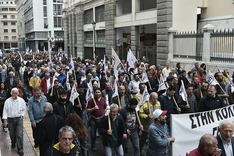 Массовые протесты в Греции