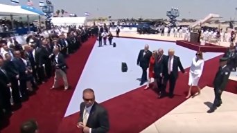 Дональд и Мелания Трамп в Тель-Авиве. Видео