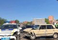 В Харькове полицейский автомобиль разбил ВАЗ во время погони