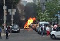 В центре Киева на глазах у прохожих вспыхнул квадроцикл