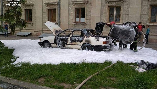 В Тернополе взорвалось авто