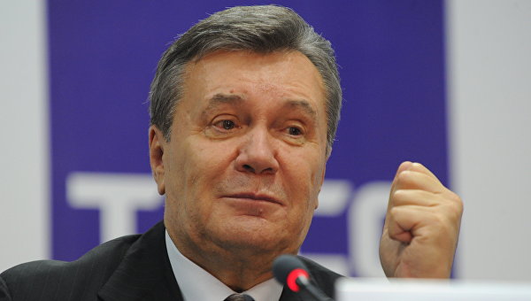Бывший президент Украины Виктор Янукович на пресс-конференции в Ростове-на-Дону