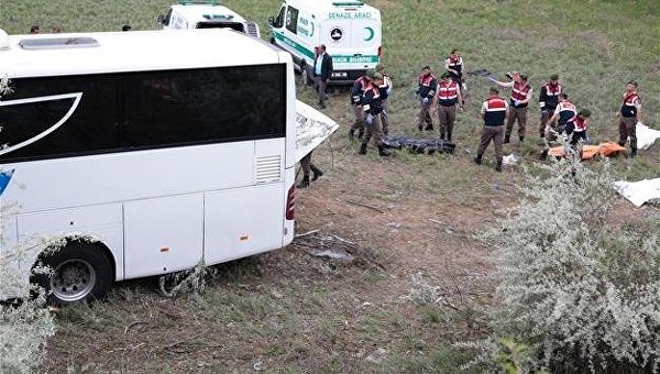 Автобус попал в ДТП в Турции