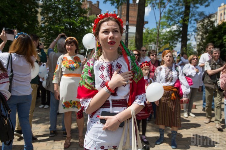 Марш в вышиванках в Киеве