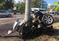 ДТП в Одессе: столб разорвал пополам BMW