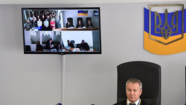 Заседание Оболонского суда Киева по делу бывшего президента Украины В. Януковича. Архивное фото