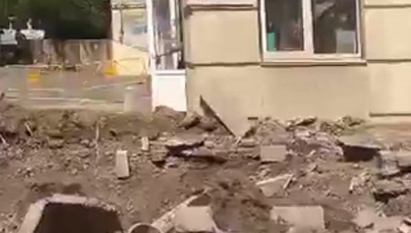 Прорыв трубы в Киеве