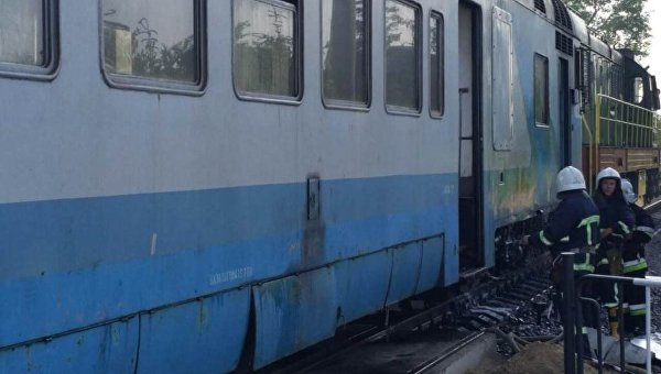 Пожар в пригородном поезде в Черновцах