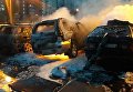 В Киеве на автостоянке сгорели дотла три автомобиля