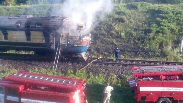 Пожар в поезде