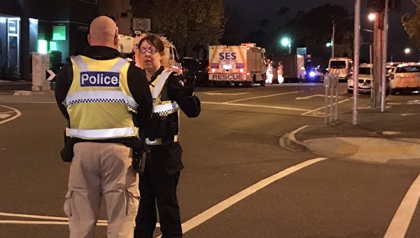 Полиция на месте нападения в Мельбурне