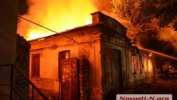 Пожар в Николаеве